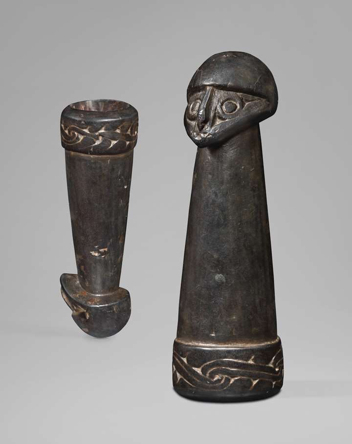 Betel Nut Mortar with a Human Head 